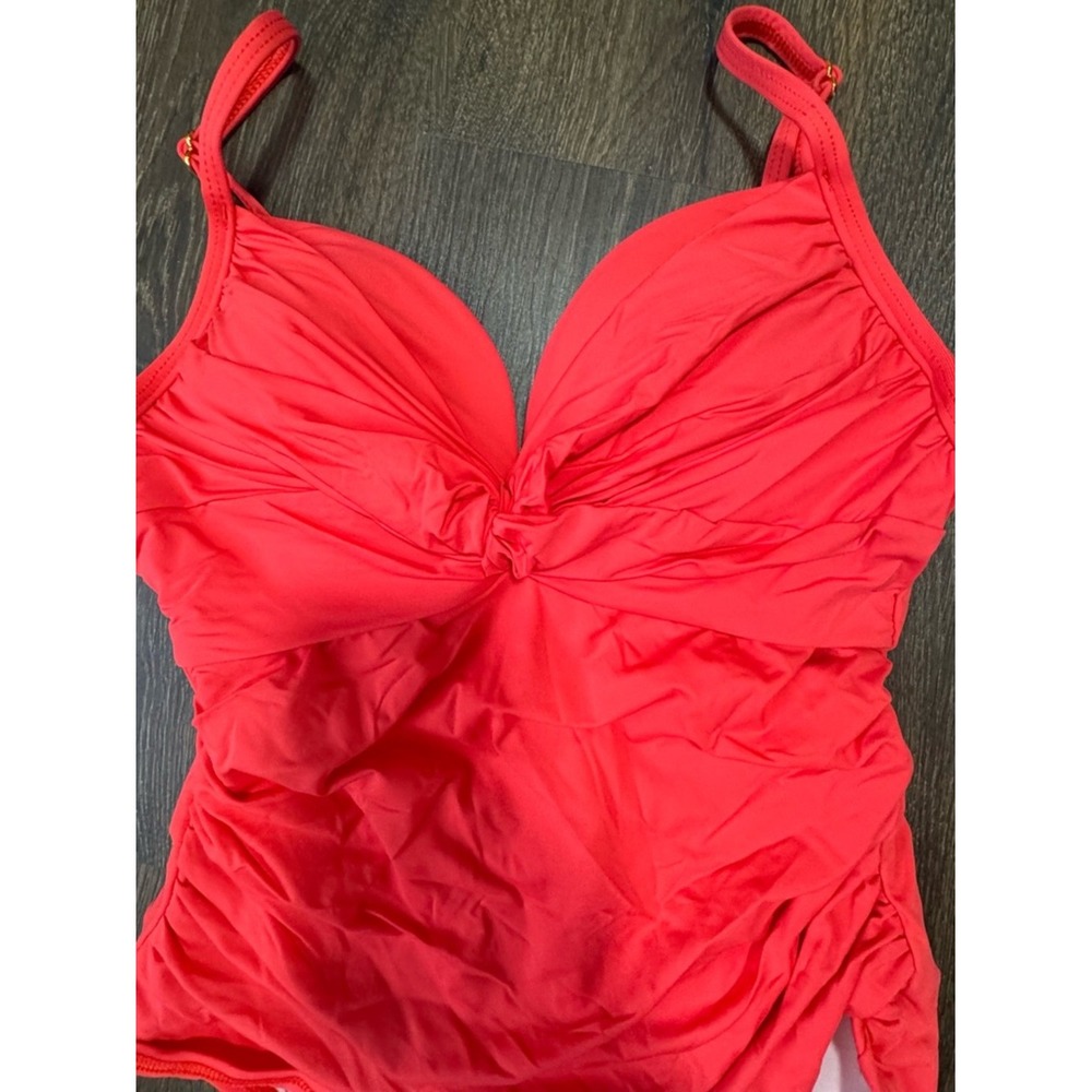 Boston Proper Womens Swim Sense Front Twist One Piece Swimsuit Sz 14 Ruched‎ - Picture 5 of 12